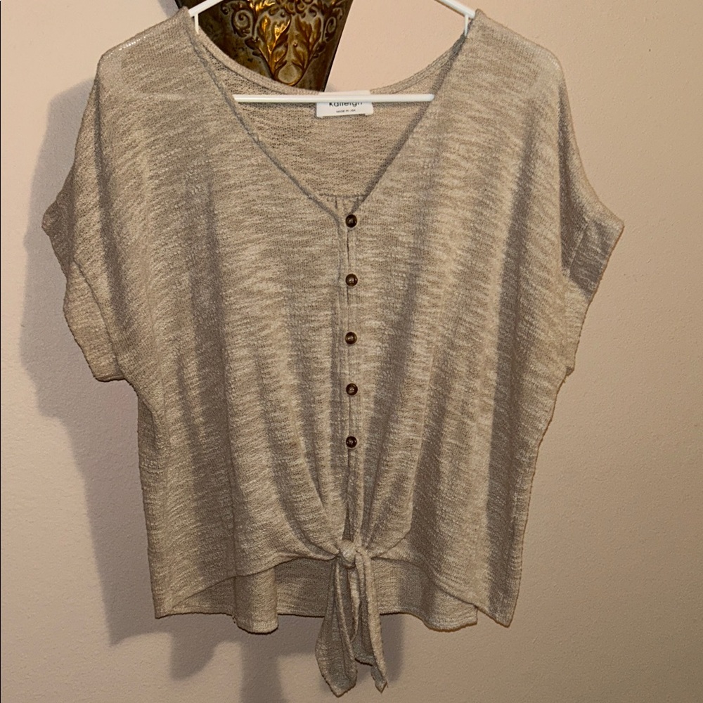 Kaileigh Beige Blouse